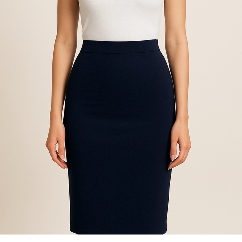 Navy Pencil Skirt